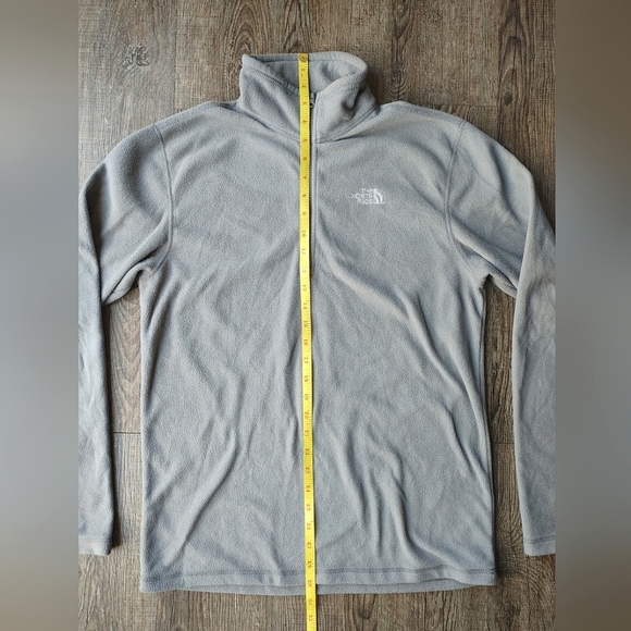 North Face 1/4 Zip Fleece Men's Gray Jacket Size Small Pullover Sweatshirt - Picture 4 of 15